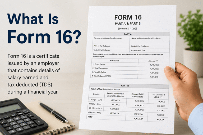 Form 16 explained India 2026 Part A Part B ITR filing guide